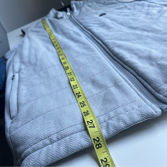 Holderness & Bourne Gray Herringbone Full Zip Tailored Fit Vest Large - Picture 9 of 9